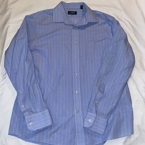 Regular Fit Blue Plaid Button-Up
